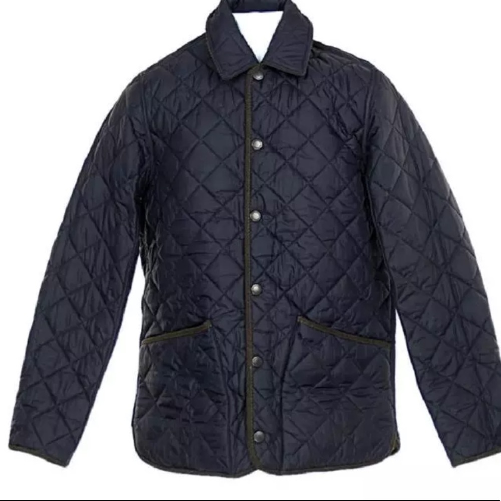 Burberry Brit Howe Men’s Qulited Coat Navy - Picture 3 of 4
